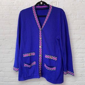 VTG 90s Colorful & Funky Long Cardigan